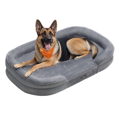 Dog Bed Orthopaedic Dog Sofa 91 x 68 x 18 cm Light Grey - image 19