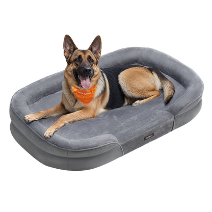 Dog Bed Orthopaedic Dog Sofa 106 x 76 x 18 cm Light Grey - image 7