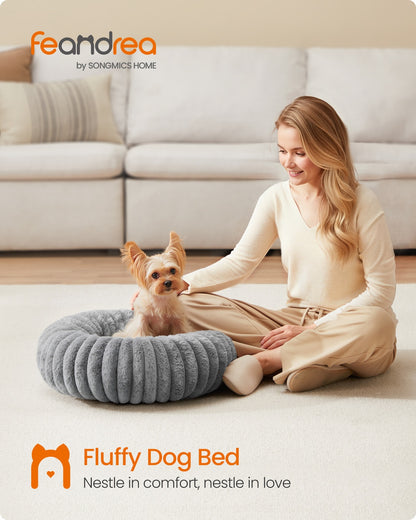 Dog Bed Small Cat Bed with Soft Padding 50 cm Dove Grey - image 2