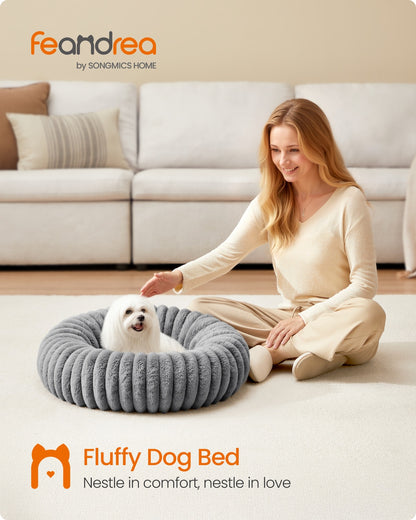 Dog Bed Small Cat Bed with Soft Padding 50 cm Dove Grey - image 8