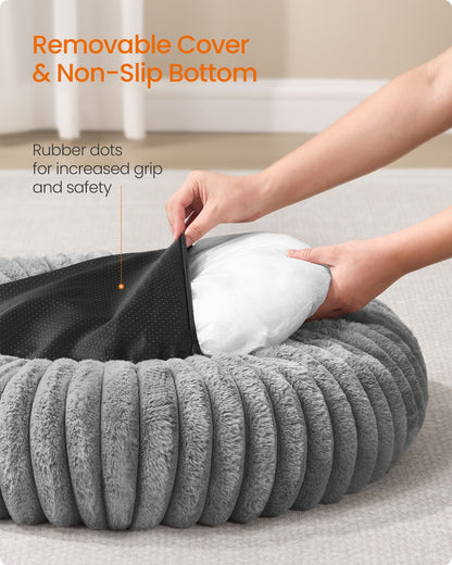 Dog Bed Small Cat Bed with Soft Padding 50 cm Dove Grey - image 11