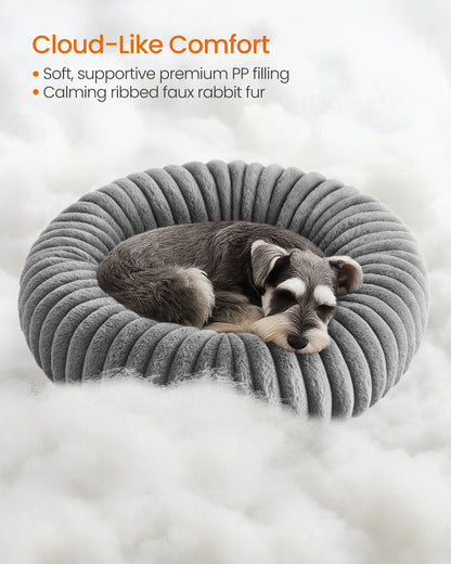 Dog Bed Small Cat Bed with Soft Padding 50 cm Dove Grey - image 15