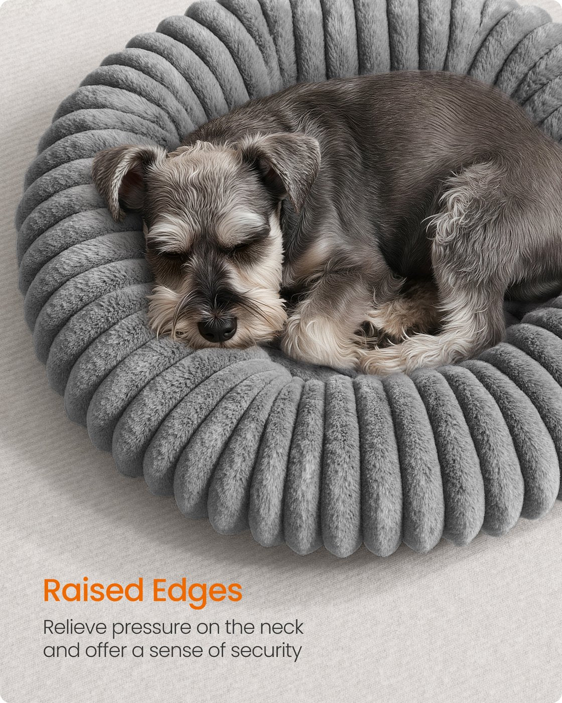 Dog Bed Small Cat Bed with Soft Padding 50 cm Dove Grey - image 16