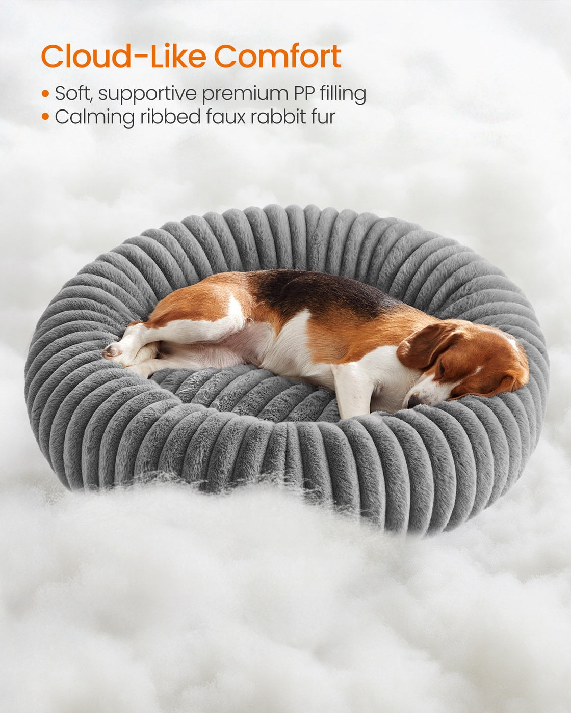 Dog Bed Small Cat Bed with Soft Padding 50 cm Dove Grey - image 21