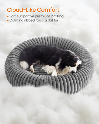 Dog Bed Small Cat Bed with Soft Padding 50 cm Dove Grey - image 27
