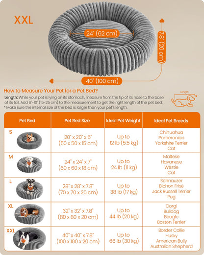 Dog Bed Small Cat Bed with Soft Padding 50 cm Dove Grey - image 30