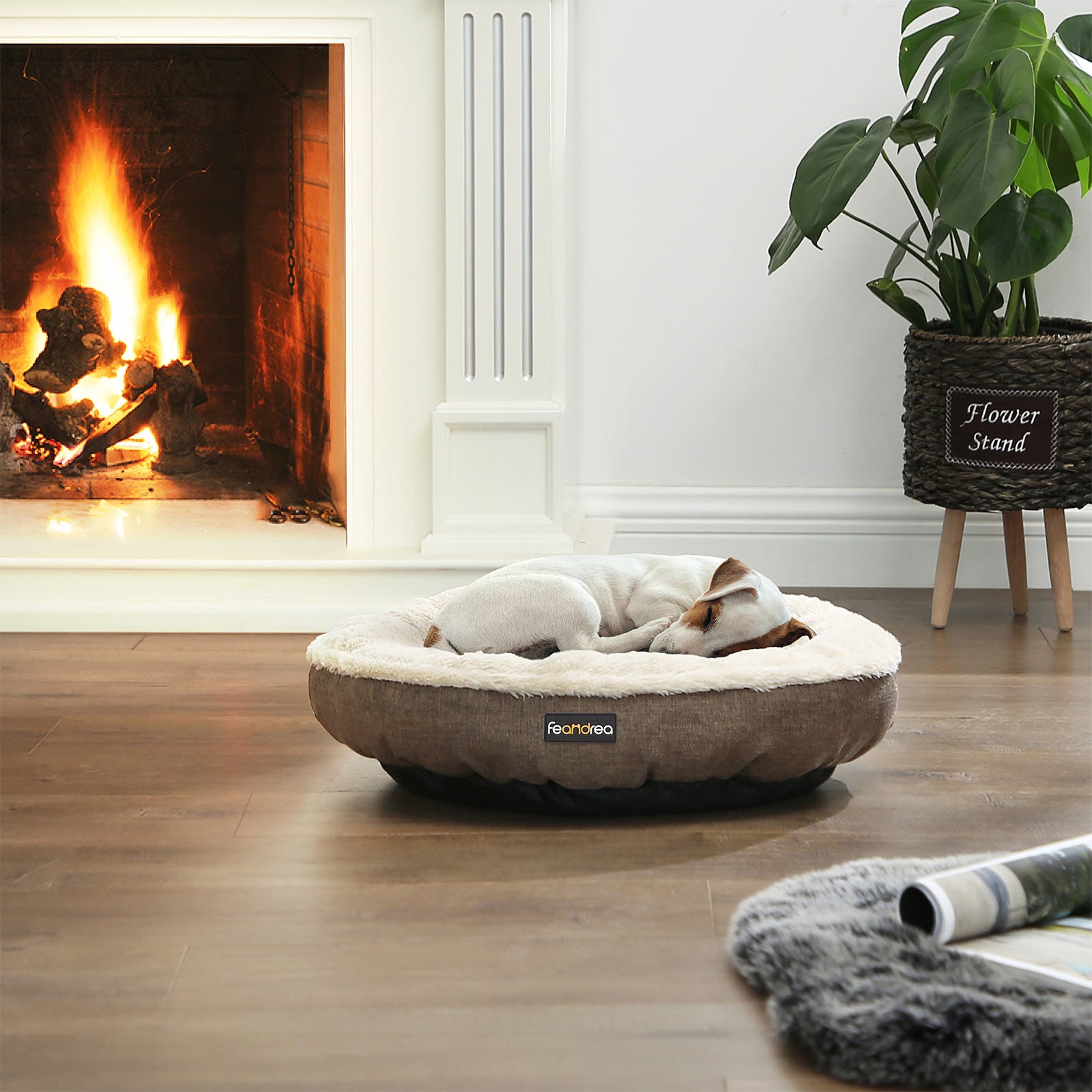 Brown Dog Bed with Non-Slip Bottom - image 3