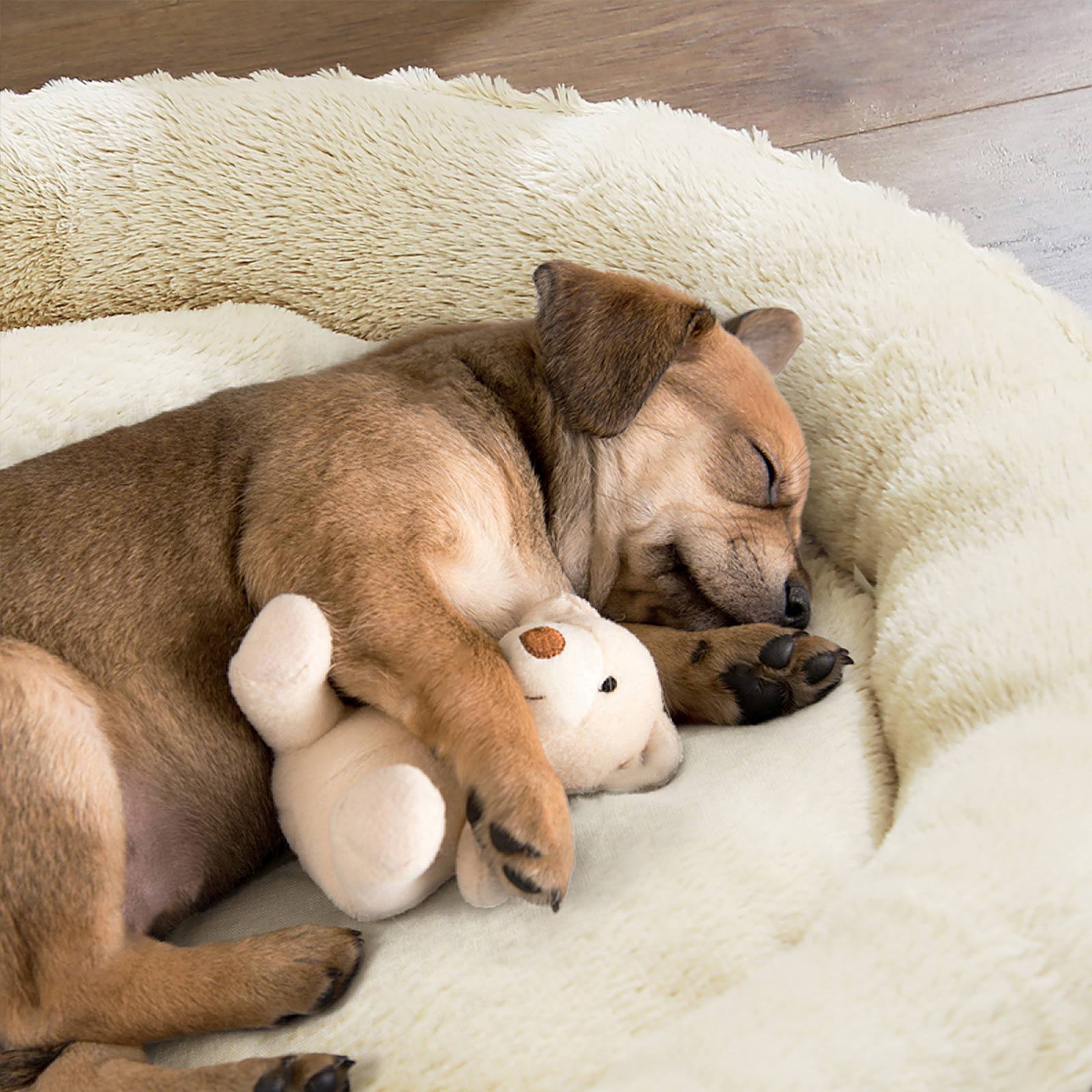 Brown Dog Bed with Non-Slip Bottom - image 4