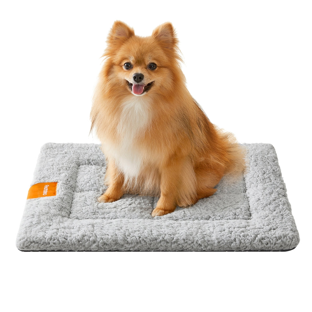 60 x 45 cm Warm Dog Cat Bed Dove Grey - image 1