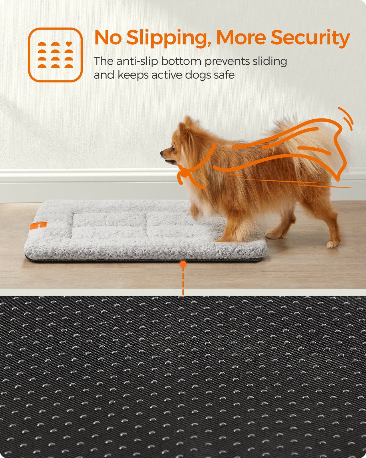 60 x 45 cm Warm Dog Cat Bed Dove Grey - image 4
