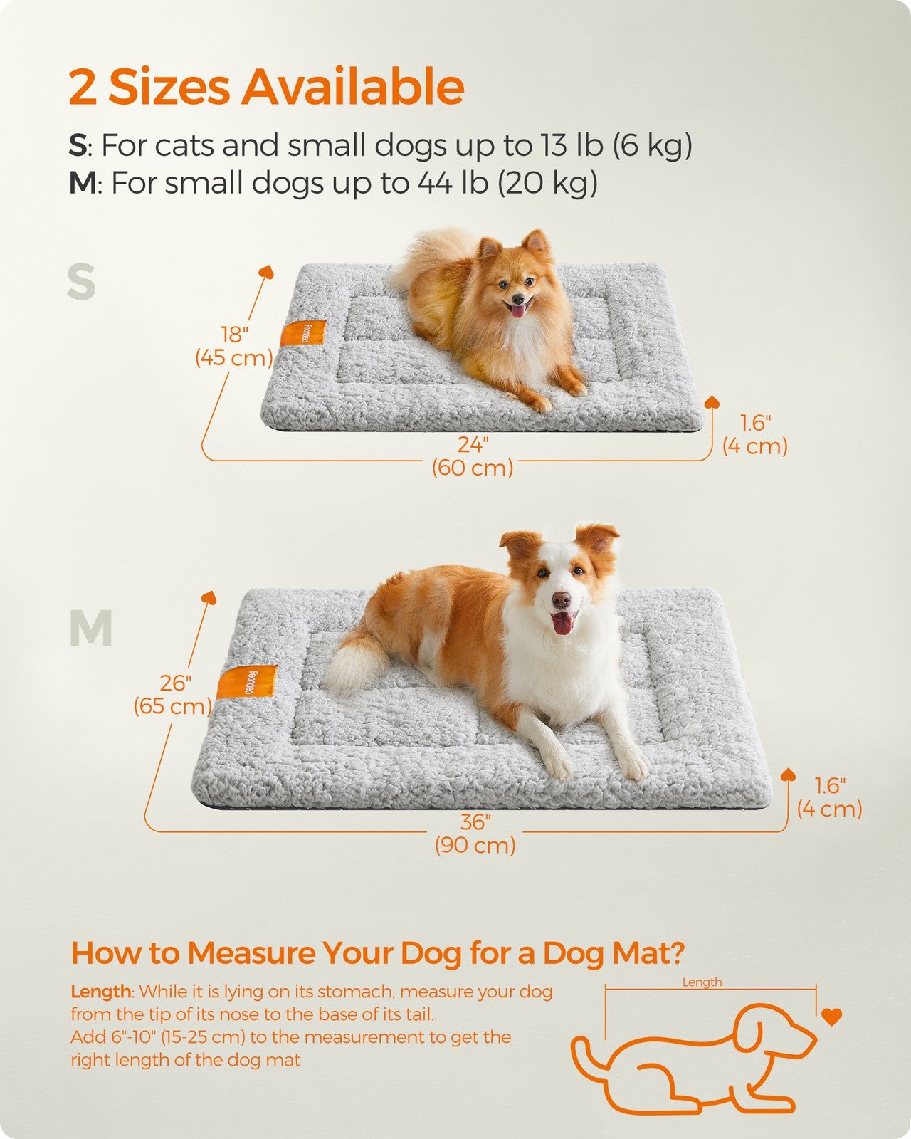 60 x 45 cm Warm Dog Cat Bed Dove Grey - image 6