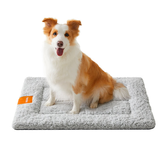 90 x 65 cm Warm Dog Cat Bed Dove Grey - image 1