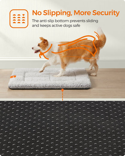 90 x 65 cm Warm Dog Cat Bed Dove Grey - image 4