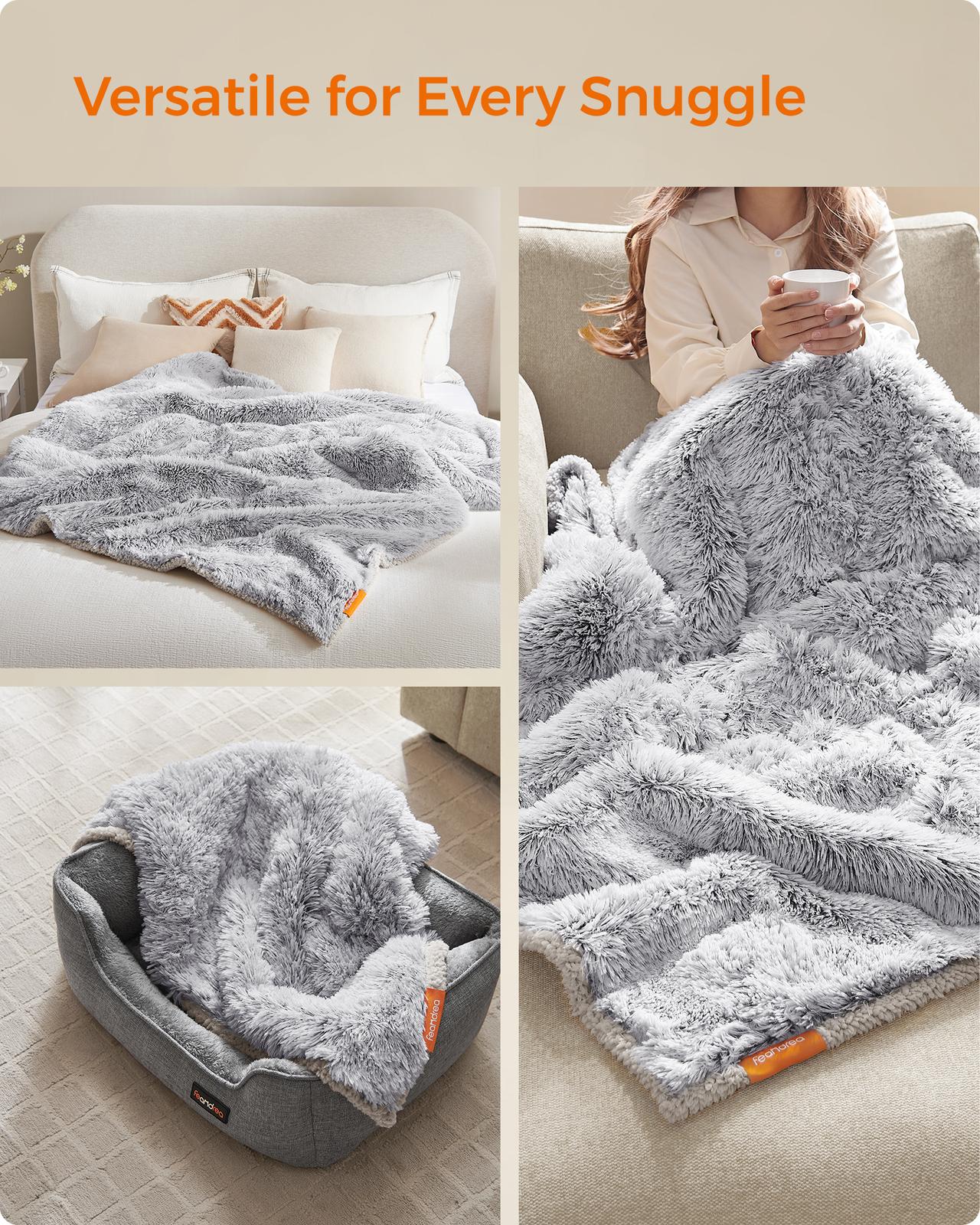 Waterproof Dog Blanket Grey Ombré M - image 11