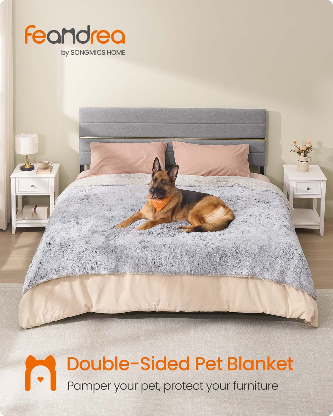 Waterproof Dog Blanket Grey Ombré M - image 30