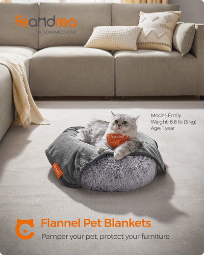 Pack of 3 Flannel Pet Blankets 60 x 40 cm Slate Grey - image 2