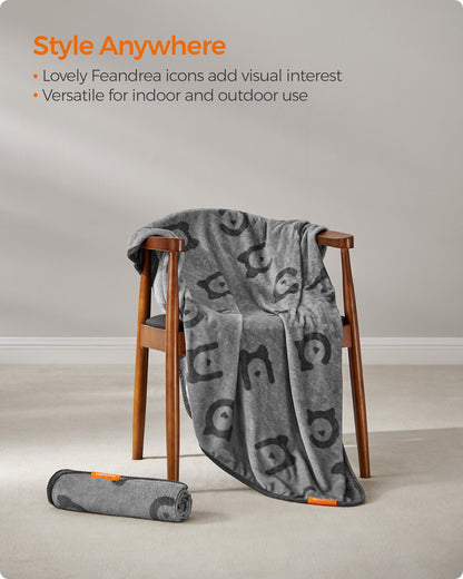 Pack of 3 Flannel Pet Blankets 60 x 40 cm Slate Grey - image 14