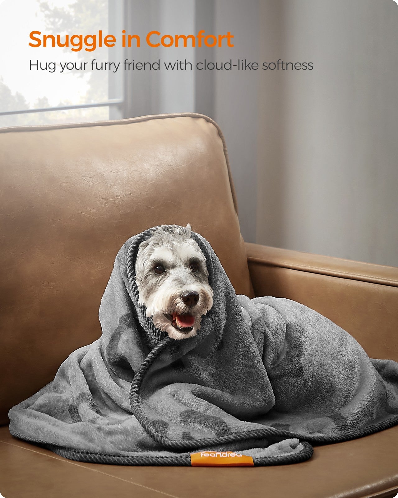 Pack of 3 Flannel Pet Blankets 60 x 40 cm Slate Grey - image 17