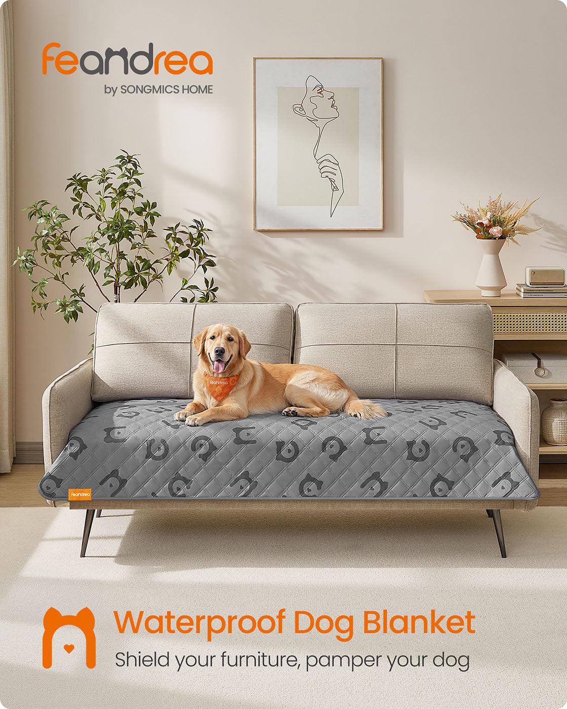 Waterproof Dog Blanket for Large Dogs 178 x 76 cm Dove Grey - image 2