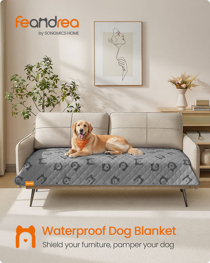 Waterproof Dog Blanket for Large Dogs 178 x 76 cm Dove Grey - image 2