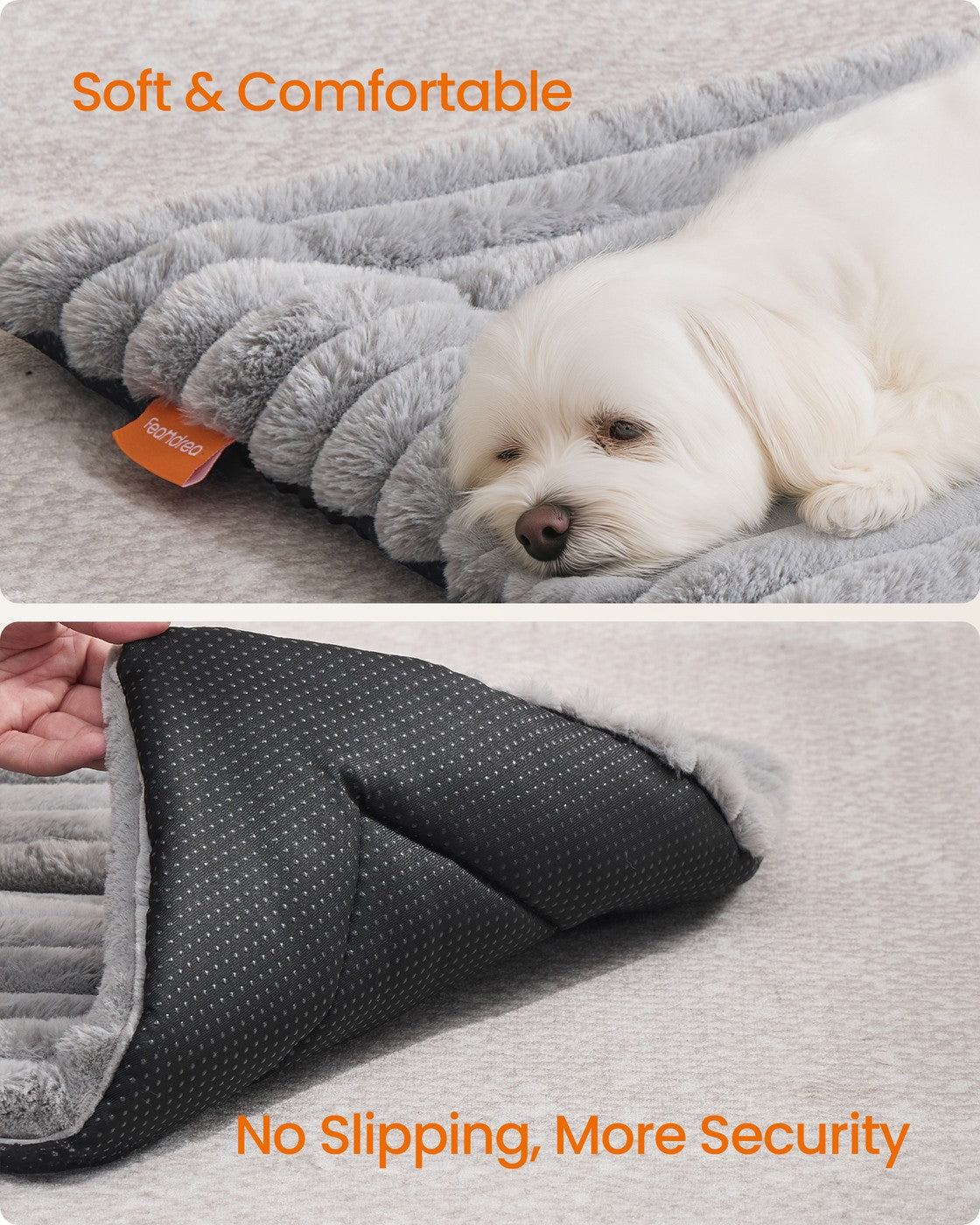 Dog Bed Mat 60 x 45 cm Pet Blanket for Dogs and Cats Dove Grey - image 4