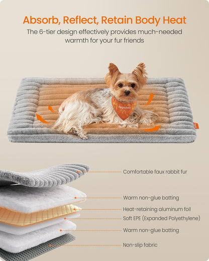 Dog Bed Mat 75 x 50 cm Pet Blanket for Dogs and Cats Dove Grey - image 3