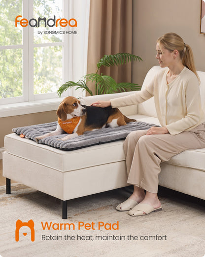 Dog Bed Mat 60 x 45 cm Pet Blanket for Dogs and Cats Dove Grey - image 8