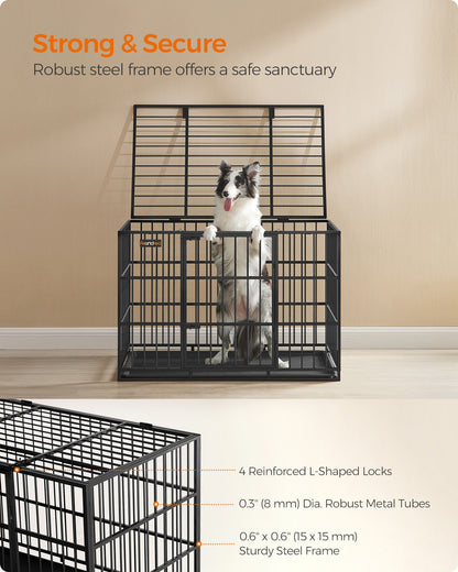 Heavy-Duty Dog Crate for Medium and Large Dogs Ink Black - image 3