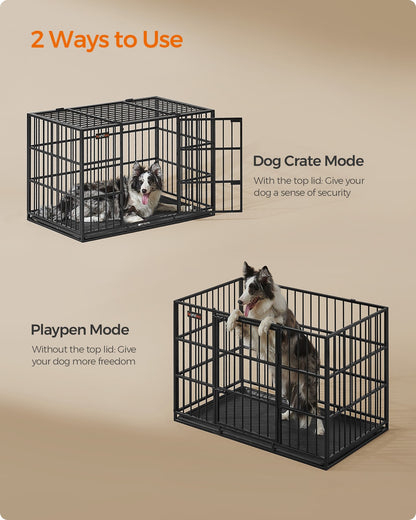Heavy-Duty Dog Crate for Medium and Large Dogs Ink Black - image 6