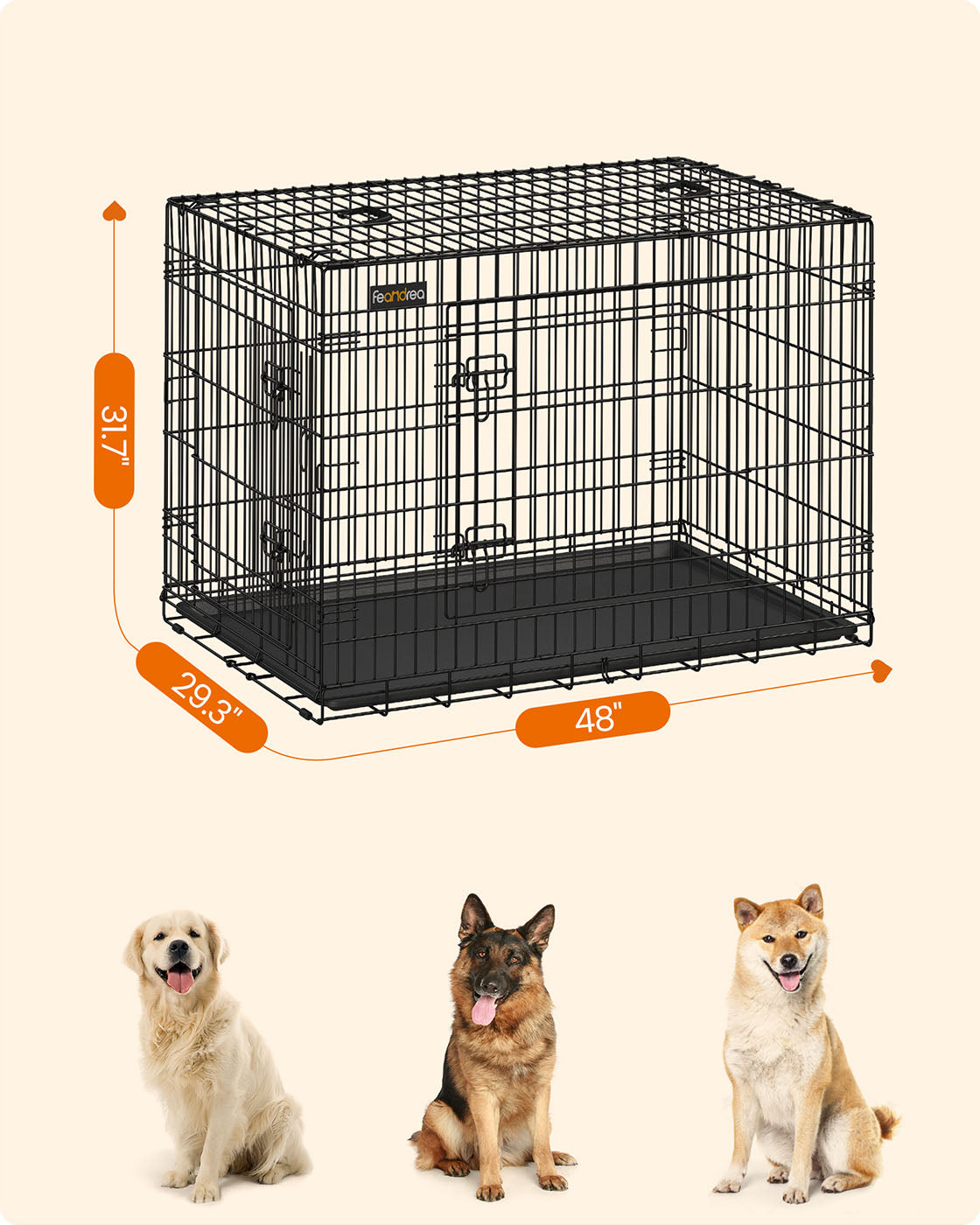 Folding Metal Puppy Cage - image 5