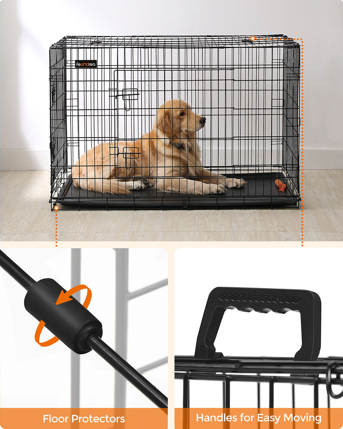 Folding Metal Puppy Cage - image 10