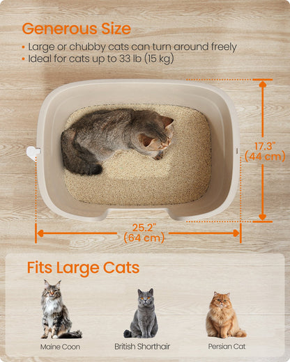 Cat Litter Box with Hide Sides Cappuccino - image 3