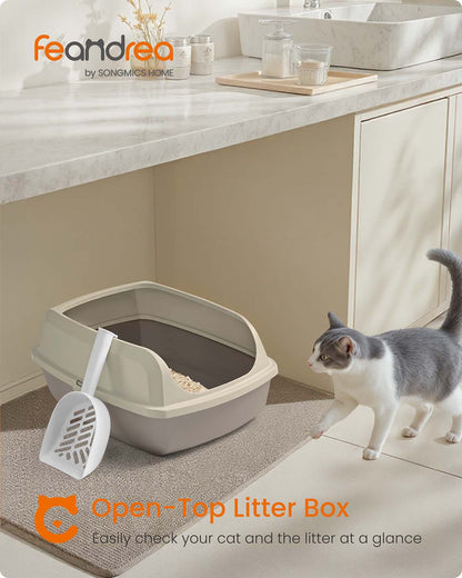 High sided open litter box with scoop for large cats and kittens - image 9