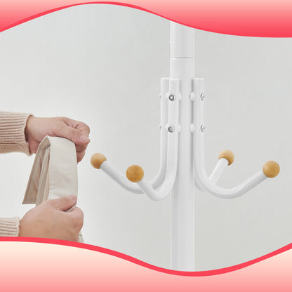 Coat Stand, Metal Coat Rack with 12 Hooks, 4 Legs - image 5