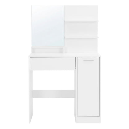 Vanity Table with Mirror, 1 Drawer, 2 Shelves - image 1