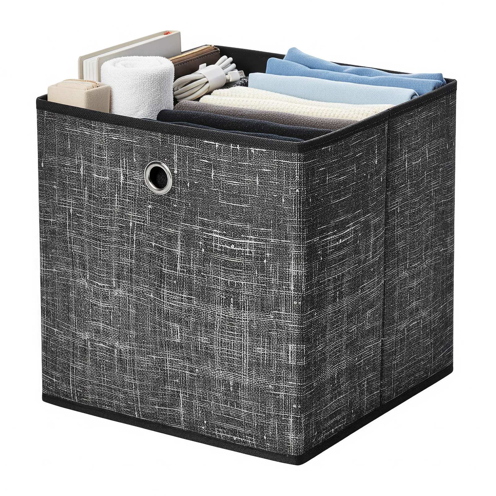 Foldable Storage Boxes, Set of 6 Fabric Boxes, 30 x 30 x 30 cm - image 7