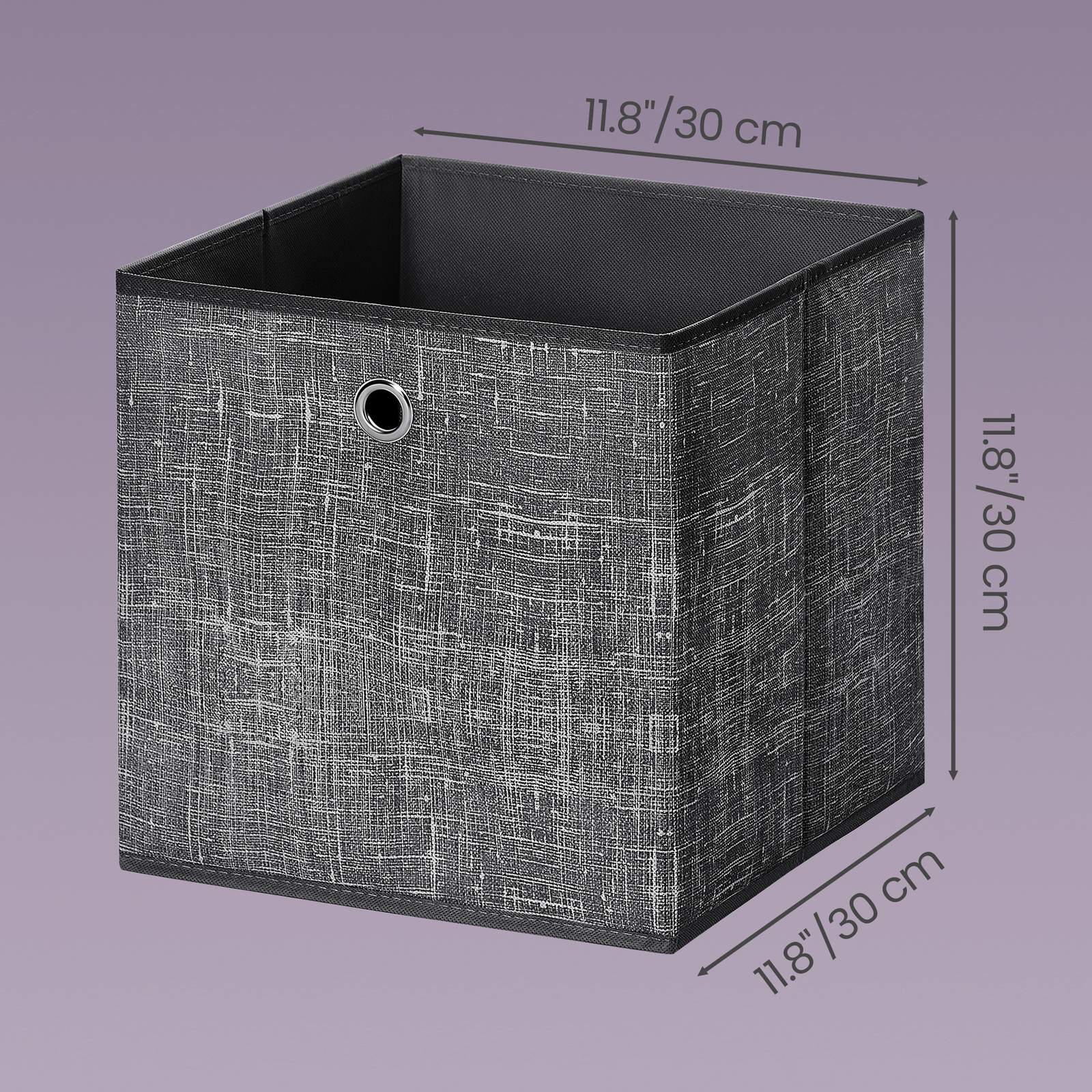 Foldable Storage Boxes, Set of 6 Fabric Boxes, 30 x 30 x 30 cm - image 8