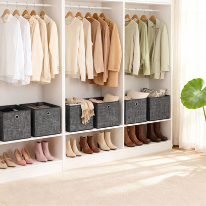 Foldable Storage Boxes, Set of 6 Fabric Boxes, 30 x 30 x 30 cm - image 10