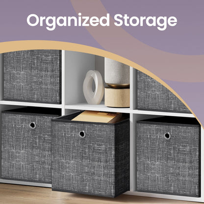 Foldable Storage Boxes, Set of 6 Fabric Boxes, 30 x 30 x 30 cm - image 11