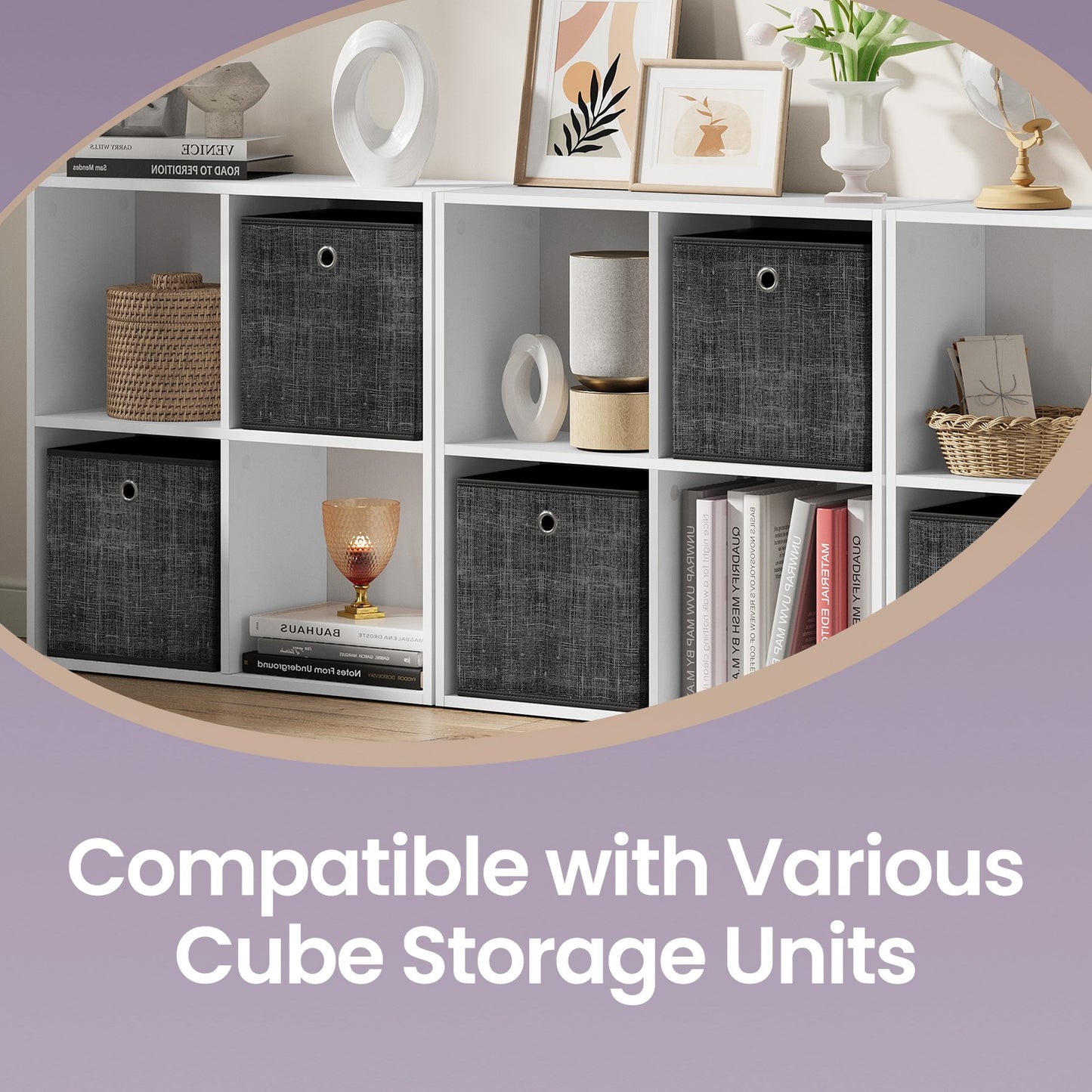 Foldable Storage Boxes, Set of 6 Fabric Boxes, 30 x 30 x 30 cm - image 13