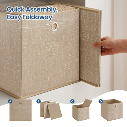 Foldable Storage Boxes, Set of 6 Fabric Boxes, 30 x 30 x 30 cm - image 5