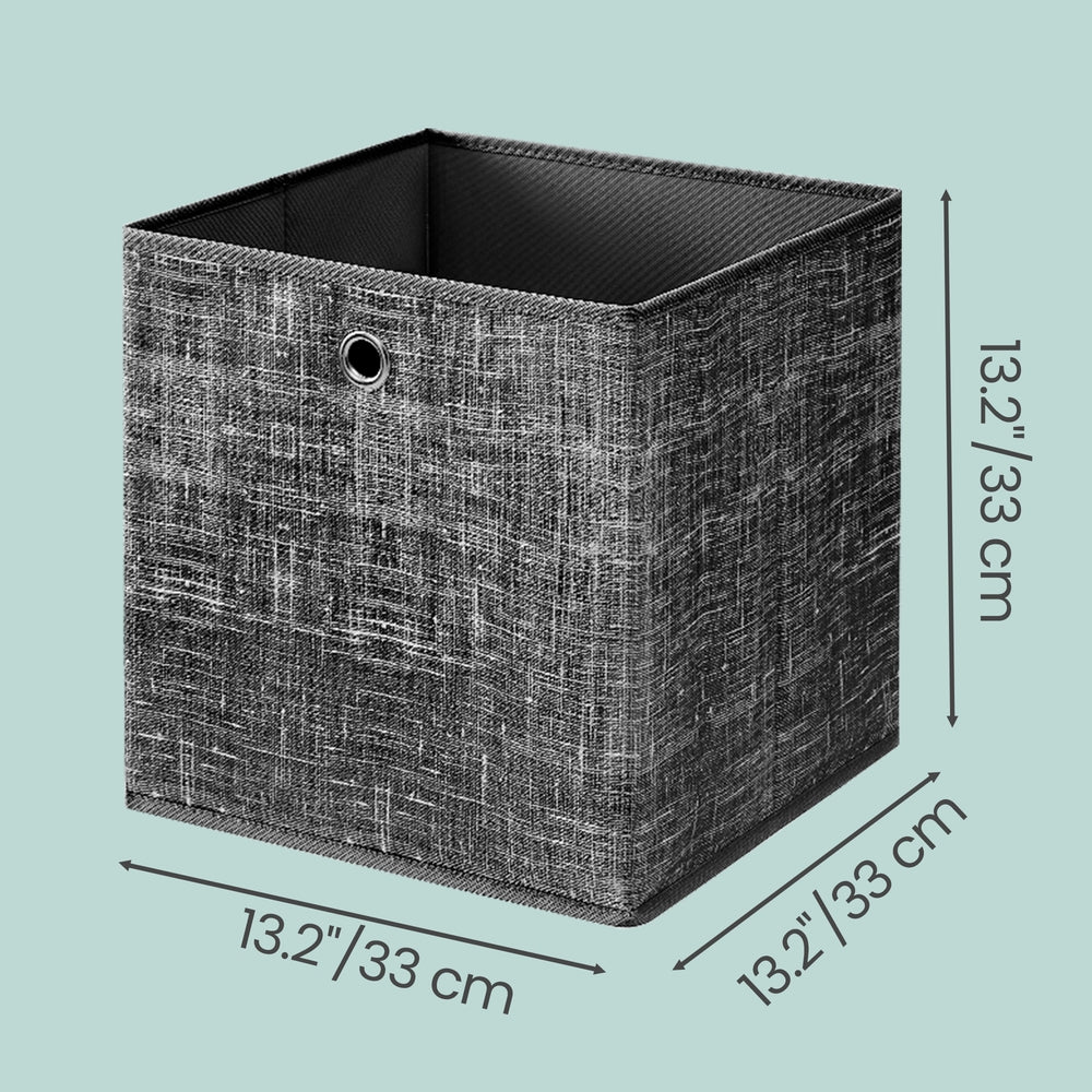 Storage Boxes, Set of 6, Non-Woven Fabric Organiser Boxes with Handle - image 4