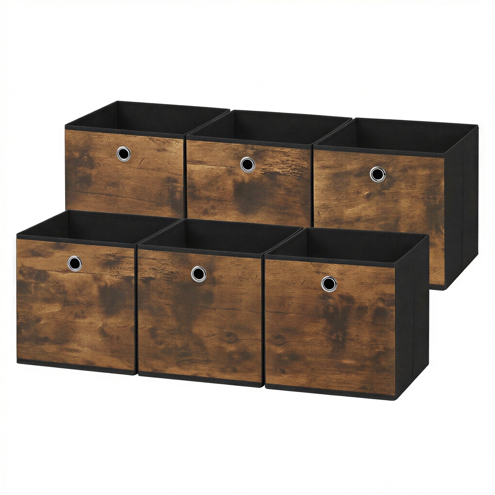 Storage Cubes, Set of 6 Storage Bins with Handle, Fabric Storage Boxes - image 1