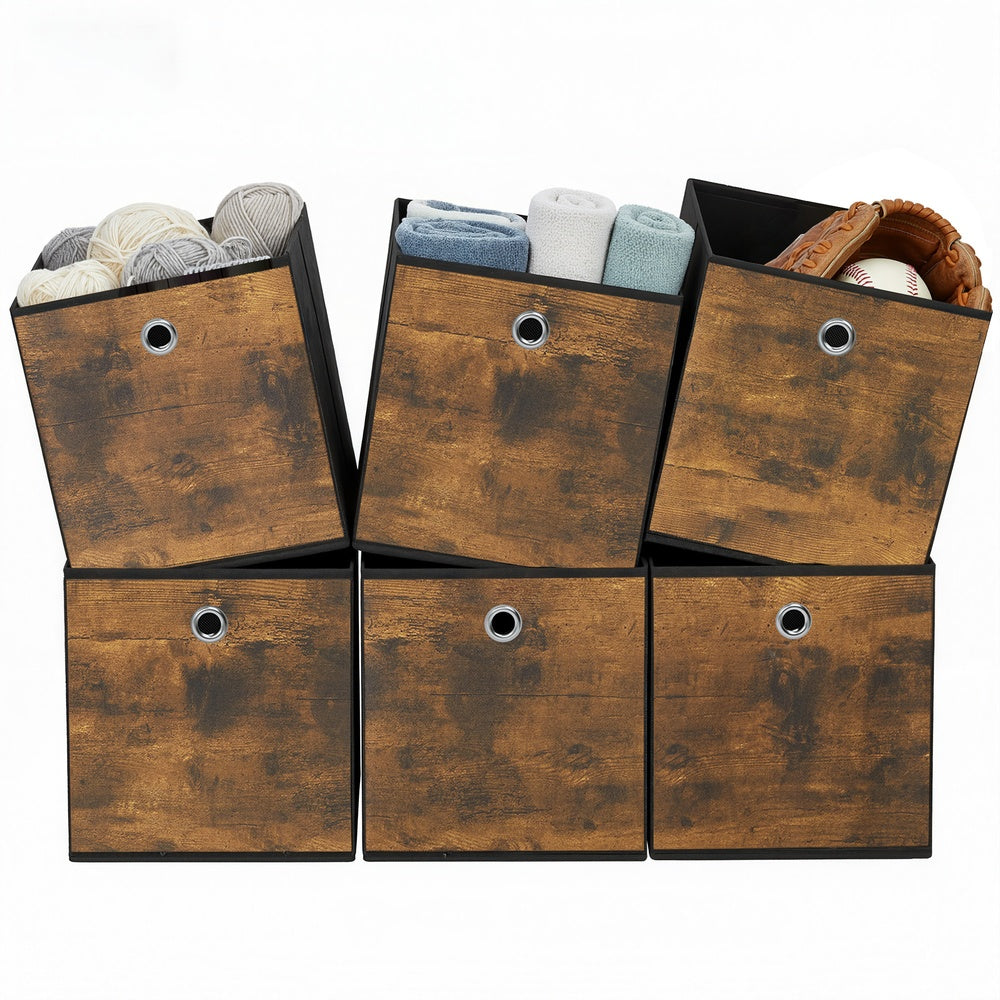 Storage Cubes, Set of 6 Storage Bins with Handle, Fabric Storage Boxes - image 3