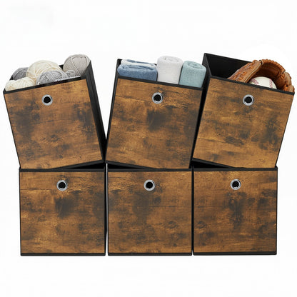 Storage Cubes, Set of 6 Storage Bins with Handle, Fabric Storage Boxes - image 3