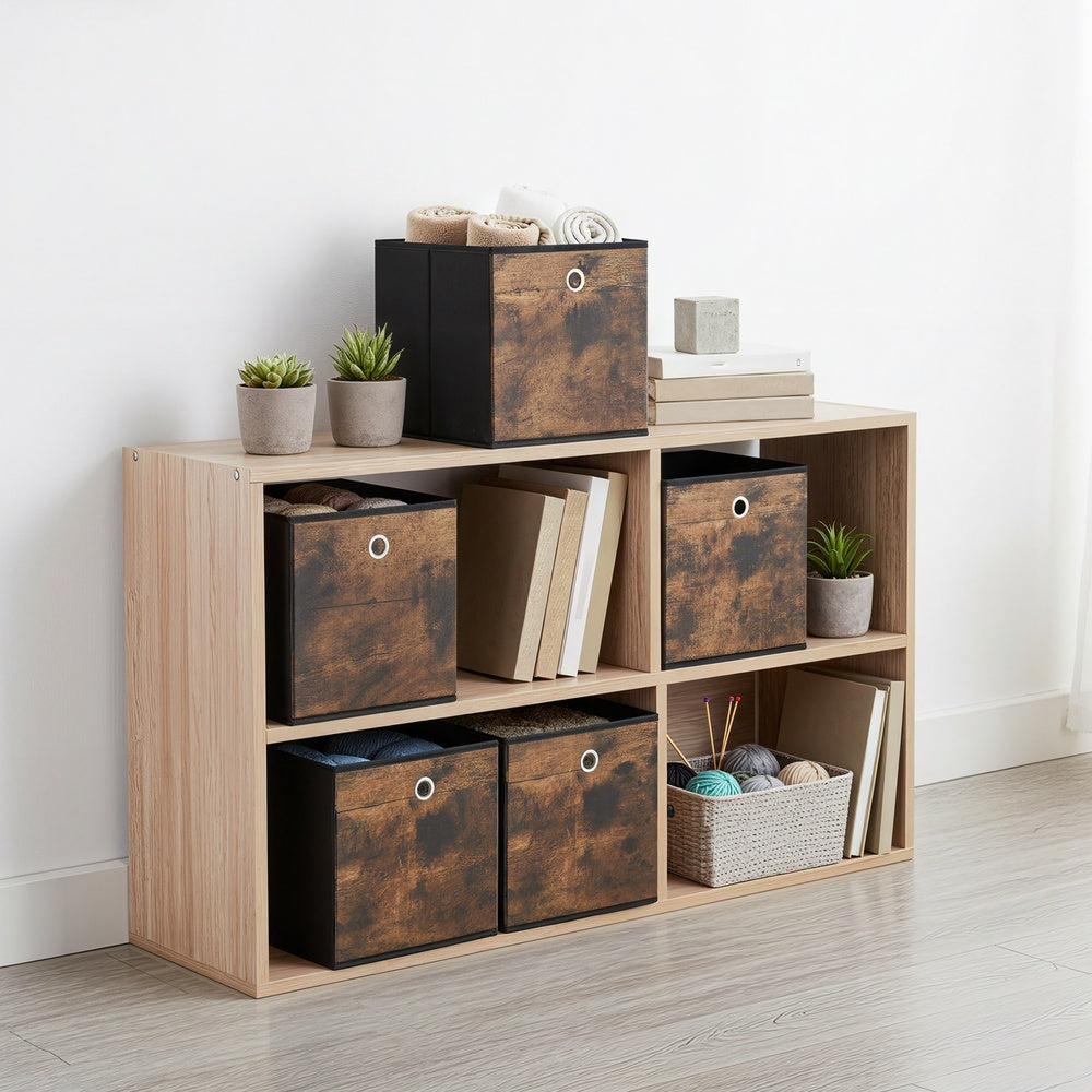 Storage Cubes, Set of 6 Storage Bins with Handle, Fabric Storage Boxes - image 4
