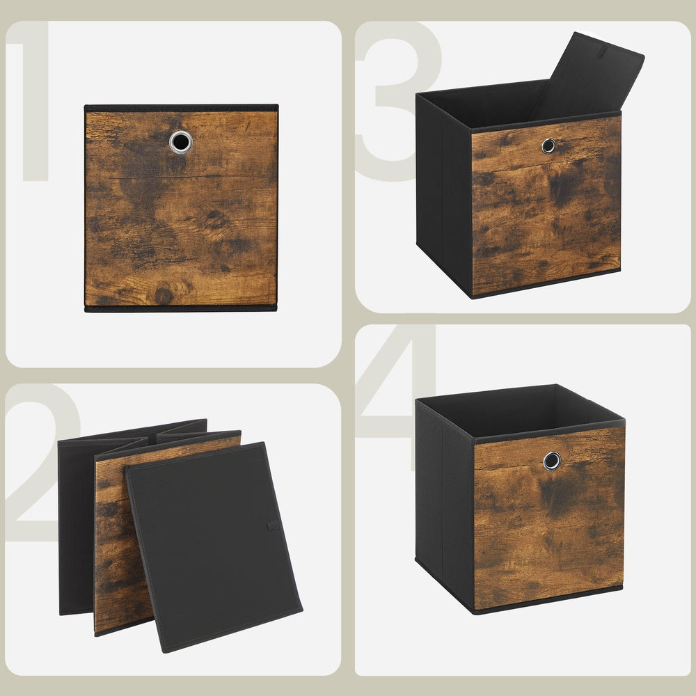 Storage Cubes, Set of 6 Storage Bins with Handle, Fabric Storage Boxes - image 7