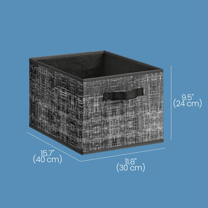 30 cm High Collapsible Storage Boxes Set of 3 Cattail Grey - image 12