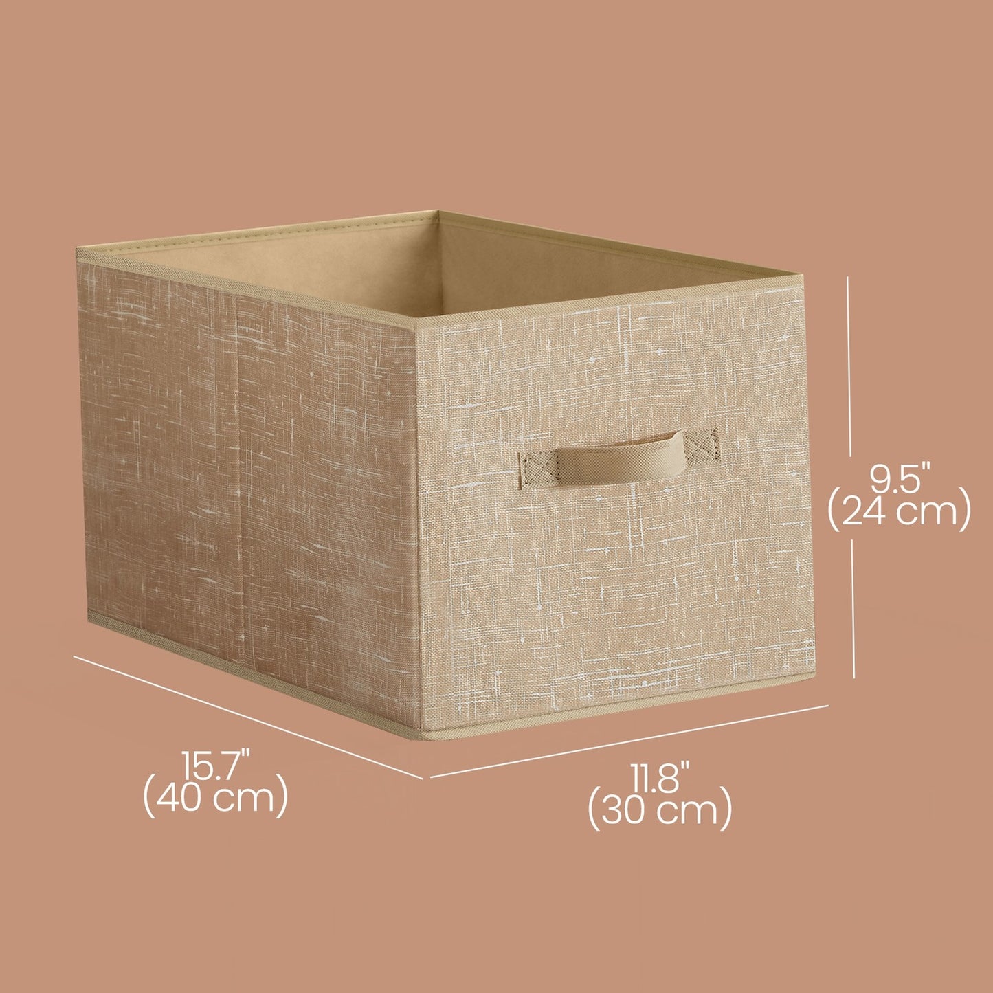 30 cm High Collapsible Storage Boxes Set of 3 Cattail Grey - image 17