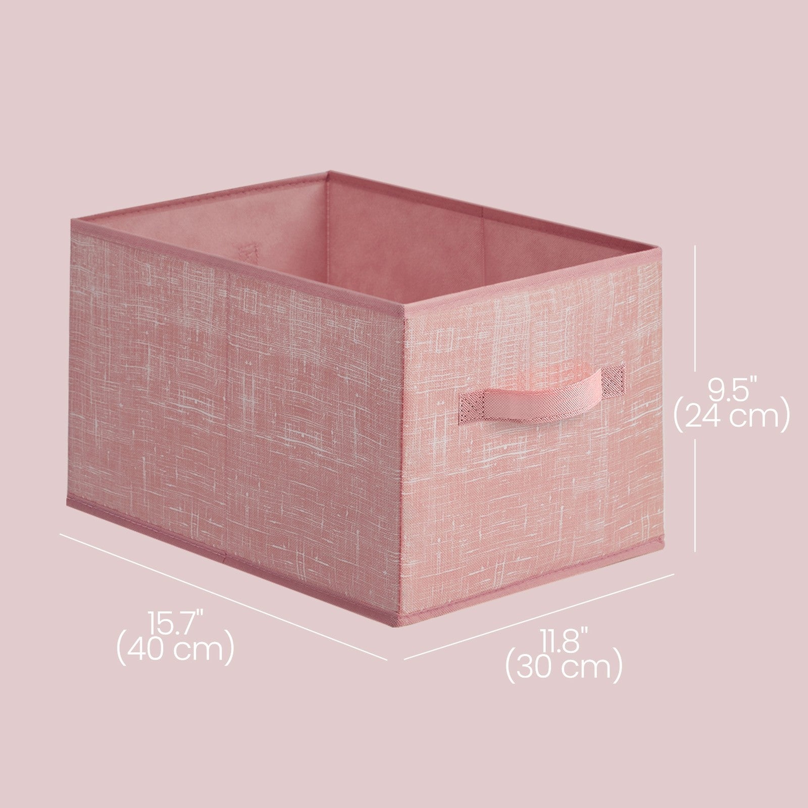 30 cm High Collapsible Storage Boxes Set of 3 Cattail Grey - image 21